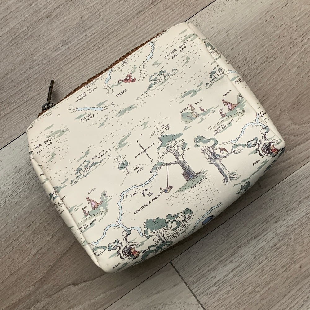 Disney Loungefly Zip Pouch Winnie the Pooh Hundred 100 Acre Wood Map